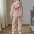 thumbnail image 5 of Gyexs Toddler Girls Clothes Size 3-4 Years Casual Hooded Jacket Bottoms, Loungewear Tracksuit Sets (Khaki, 3-4 Years), 5 of 6