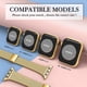 thumbnail image 3 of Compatible con Apple Watch Band con estuche, Women Girl Correa de malla de acero inoxidable Thin Silm Narrow Metal Reemplazo de pulsera con cubierta brillante para iWatch SE Series 6 5 4 Ormromra WMZL-1320-8, 3 of 8