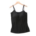 thumbnail image 1 of CAROOTU Femmes Camisole de Coton avec Soutien-Gorge Étagère Réglable Spaghetti Sangle Débardeur Cami Réservoirs, 1 of 6
