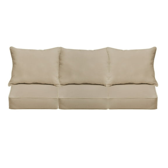 Beige Indoor/Outdoor Deep Seating Sofa Set, Corded