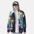 thumbnail image 2 of Vsdgher Cosmic Cat In Window Print Adult Hoodie Shirts Rash Guard for Men Women,Long Sleeve Sun Protection Fishing Shirts for Athletic Running Swim-XX-Large, 2 of 7