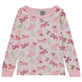 thumbnail image 6 of Cudlie Girls’ 4-Piece Pajama Set – Long Sleeve Cotton Blend Sleepwear, 2 Tops and 2 Pants, Fun Prints – Elephants and Animals– Size 5T, 6 of 9
