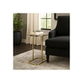 thumbnail image 2 of Sleek End Table, Side Table, or Night Stand for Room Decor - Modern Metal C-Shaped Accent Table with Agate Top for Bedroom or Living Room Decor - Ideal for Bedside or Small Spaces - 24" Multi-Colored, 2 of 12