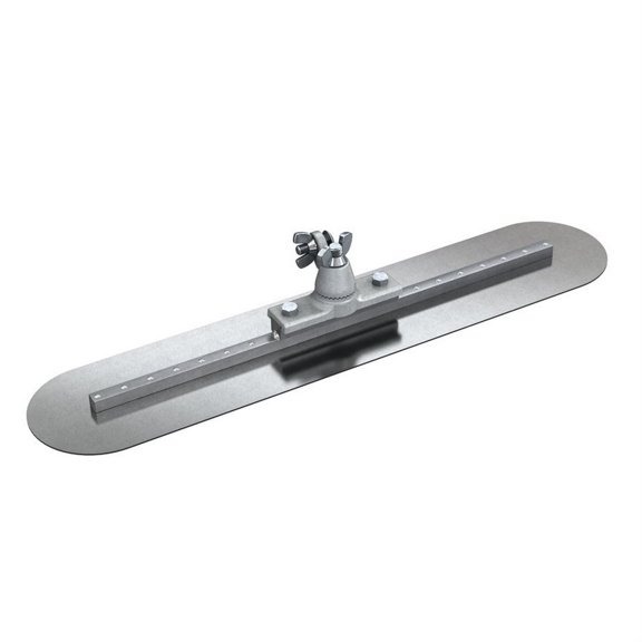 Bon Tool 82-326 Spring Steel Fresno Trowel - Round End 24" X 5" With Locking All Angle Bracket
