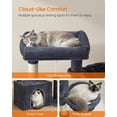 thumbnail image 4 of Feandrea Cat Tree, Cat Tower Condo with Scratching Posts and Ramp, 2 Large Perches, Cave, Basket, 33.8 Inches Tall, Dark Grey, 4 of 7