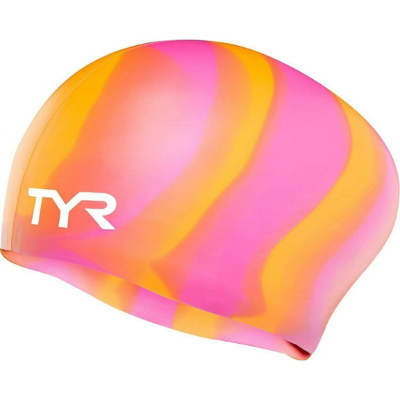 TYR Long Hair Multicolor Swim Cap