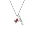 thumbnail image 2 of Delight Jewelry Silvertone Red Christmas Sleigh Silvertone Believe Faith Prayer Hope Bar Charm Necklace, 23", 2 of 4