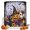 Purple,Lilac,Pumpkin,Charcoal, variant on Shower Curtains for Bathroom-36"x72",Halloween Scary Pumpkin Flower Waterproof Bath Curtain Grommet Shower Curtain Set with Hooks