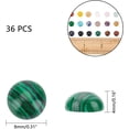 thumbnail image 2 of 36pcs 18 Materals Gemstone Cabochon 8mm Half Round Stone Cabochons Flatback Crystal Quartz Stone for Earring Necklace Jewelry Making, 2 of 8