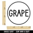 thumbnail image 2 of Grape Flavor Scent Rounded Text Self-Inking Rubber Stamp Ink Stamper - Red Ink - Small 3/4 Inch, 2 of 7
