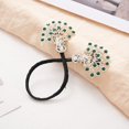 thumbnail image 2 of Vjnyvs Green Peacock Hair Curler Pearl Rhinestone Clip French Twist Bun Maker Accessory, 2 of 3