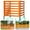 Wood Color, variant on 3-Panel Outdoor Wood Privacy Screens, 36'' H X 36" W Air Conditioner Fence, No Dig Privacy Fence with Metal Stakes, Outside Trash Can Pool Equipment Enclosure Panels for Patio