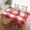 9, variant on Rectangle Table Cloth, Red Beige Black White Squares Tartan Plaid Pattern Resistant Washable Tablecloth Decorative Table Cover for Dining, Indoor and Outdoor