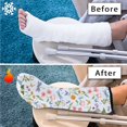 thumbnail image 7 of COEQINE Dragonfly Leg Cast Covers Floral Broken Leg Shower Cast Cover Cast and Bandage Protector Large Elastic Cast Socks Cover Cast Outdoor Leg Protection Cover for Adult Kids, 7 of 7