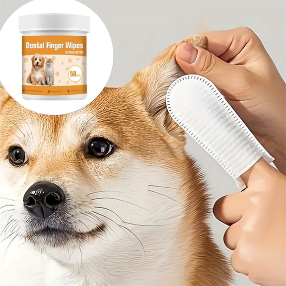 dgysar Cat Ear Cleaning Wipes Disposable Pet Ear Care Finger Pads for Ear Mite Removal and Odor Control Dogs Cats 50 Count