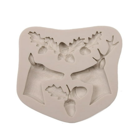 Patios Perth Diy 3D Christmas Theme Silicone Fondant Mold Cake Cookie Chocolate Dry Perth Sugar Coated Printing Decoration Molds Kitchen Baking DIY Tool ()