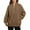 Brown, variant on YDFCWXW Women's Half Zip Oversized Sweatshirts Fleece Quarter Zipper Pullover Hoodies 2025 Neck Fall Workout Jacket White, L