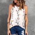 thumbnail image 2 of Verano mujer moda cuello redondo sin mangas estampado Casual Tee Tops Wmkox8yi bvn3577, 2 of 5