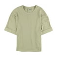 thumbnail image 2 of Anne Klein Womens Oversized Knit Blouse, Beige, 4, 2 of 2