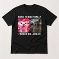 thumbnail image 3 of Funny Cat Graphic T-Shirt, Born to Dilly Dally Unisex Classic Tee, 3 of 9