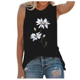 thumbnail image 1 of Pompotops Femme Mode Décontractée Imprimé Sans Manches Haut Blouse Débardeur Camisole, 1 of 7