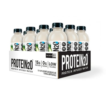 (2 Pack) Protein2o Protein Infused Water, Tropical Coconut, 15g Protein, 12