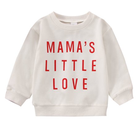 

Ma&Baby Kids Toddler Pullover Sweatshirt Valentine s Day Round Neck Long Sleeve T-shirt for Girls Boys