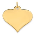 thumbnail image 2 of Finest Gold XM571-27 14k Plain 0.027 Gauge Engraveable Heart Disc Charm  Yellow, 2 of 3