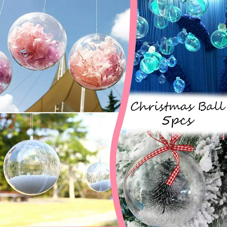 Tarmeek 10Pcs Christmas Tree Ornaments Clear Plastic Fillable DIY Gift Ball  for Christmas Tree Decorations,Wedding Xmas Party Decoration Christmas  Decorations Indoor Outdoor 