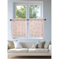 thumbnail image 4 of Pink Spring Floral Tier Curtains 24 Inch Length,Sheer Curtains for Bedroom Living Room Daisy Flowers Elegant Farmhouse Art Short Kitchen Curtains Drapes for Small Half Window 27.5"x24" 2 Panels, 4 of 7
