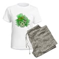 thumbnail image 5 of CafePress - St.Patricks Day Skull Vinta Women's Light Pajamas - Women's Short Sleeve Print T-Shirt and Pants Light Cotton Pajama Set, 5 of 7
