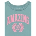 thumbnail image 3 of Garanimals Toddler Girl Short Puff Sleeve Graphic T-Shirt, Sizes 18M-5T, 3 of 3
