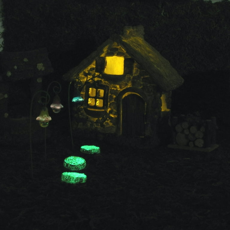 3pc Mini Glow Dark Flower Set Fairy Garden Landscape Accessory Dollhouse Decor 3pc Mini Glow Dark Flower Set Fairy Garden Landscape Accessory Dollhouse Decor