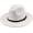 1 Pack: Felt Fedora White, variant on Classic Felt Fedora Hats for Men Women Floppy Wide Brim Panama Hat with Belt Buckle