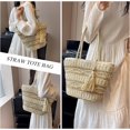 thumbnail image 2 of Kukuzhu Straw Beach Bag, Summer Woven Tote Bag with Tassels Shoulder Handbag Straw Purses and Handbags for Women, 2 of 7
