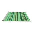 thumbnail image 2 of Ahgly Company Machine Washable Indoor Square Abstract Turquoise Blue Modern Area Rugs, 4' Square, 2 of 4