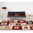 thumbnail image 2 of United Weavers Bristol Area Rug 2050 10234 Cicero Burgundy Blocks Dotted 7' 10" x 10' 6" Rectangle, 2 of 3