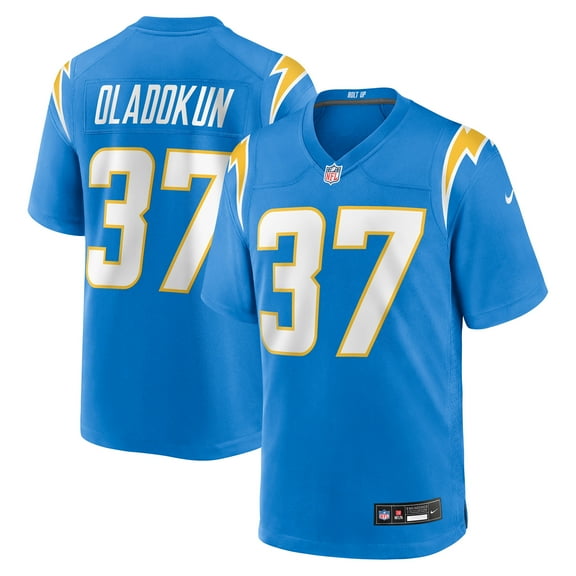 Men's Nike Jordan Oladokun Powder Blue Los Angeles Chargers Team Game Jersey