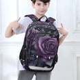 thumbnail image 6 of FORMRS Unisex School Backpack 17" Student Travel Bag with Laptop Compartment, Roses and Pearls, 6 of 7