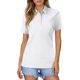 thumbnail image 3 of CUSTG Casual T-Shirts For Women Summer T Shirt Fashionable Color Gradient Short Sleeved Button Down Shirt Relaxed Fit Tops, 3 of 5