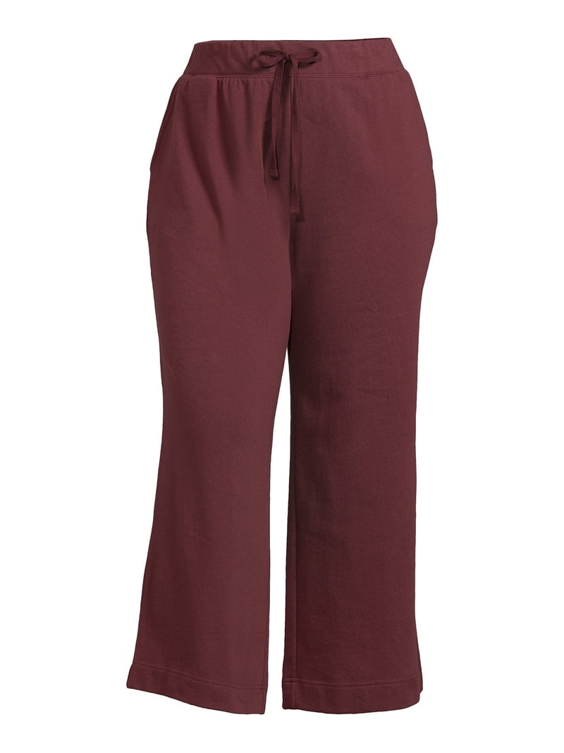 Terra & Sky Women's Plus Size French Terry Pull-On Pants