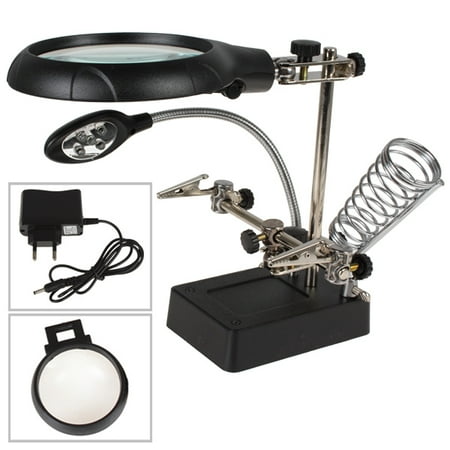 Imeshbean 2 5x 7 5x 10x Led Magnifier Glass Desk Table Third