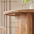 thumbnail image 3 of OKD 47” Round Dining Table for 4–6, Circle Kitchen Table with Cross Base, Round Dining Room Table for Dining Room, Kitchen, Living Room, Light Tree Knot, 3 of 5