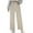 Beige, variant on Lenpel Cargo Pants for Women High Waisted Wide Leg Business Casual Work Trousers Baggy Derss Pants with Pockets
