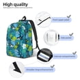 thumbnail image 4 of Naloa Shark And Leaves Canvas Backpack for Men Women Rucksack Casual Travel Daypack College Tote Satchel Bookbag for Teens-Medium, 4 of 7