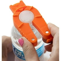 Foeses 2-Pack Multi Function Bottle Opener, for Weak Hands and Seniors with Arthritis ,Effort-Saving Bottle Cap Grip, Bottle Squeeze Lids and Plastic Grip ,Orange