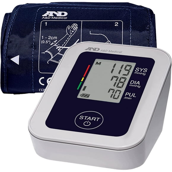 A&D Medical LifeSource Blood Pressure Machine with Wide Range Upper Arm Cuff (22-42 cm / 8.6 - 16.5 cm)