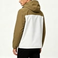 thumbnail image 4 of Men's UPF 50+ Sun Protection Hoodie Jacket Long Sleeve Zip Lightweight Windbreaker Quick Dry Athletic Outdoor Shirts with Pockets Khaki 3XL, 4 of 6