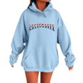thumbnail image 1 of WILLBEST Sudadera para Mujer Ladies Fashion Casual Winter Christmas Alphabet Print Drawstring Pocket Long Sleeved Sports Hoodie 1466 Mediana, 1 of 4