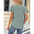 thumbnail image 5 of Womens Tops for Summer Ruffle Sleeve Tunic Blouse Pleated Flowy Dressy Casual Shirts Shermie, 5 of 6